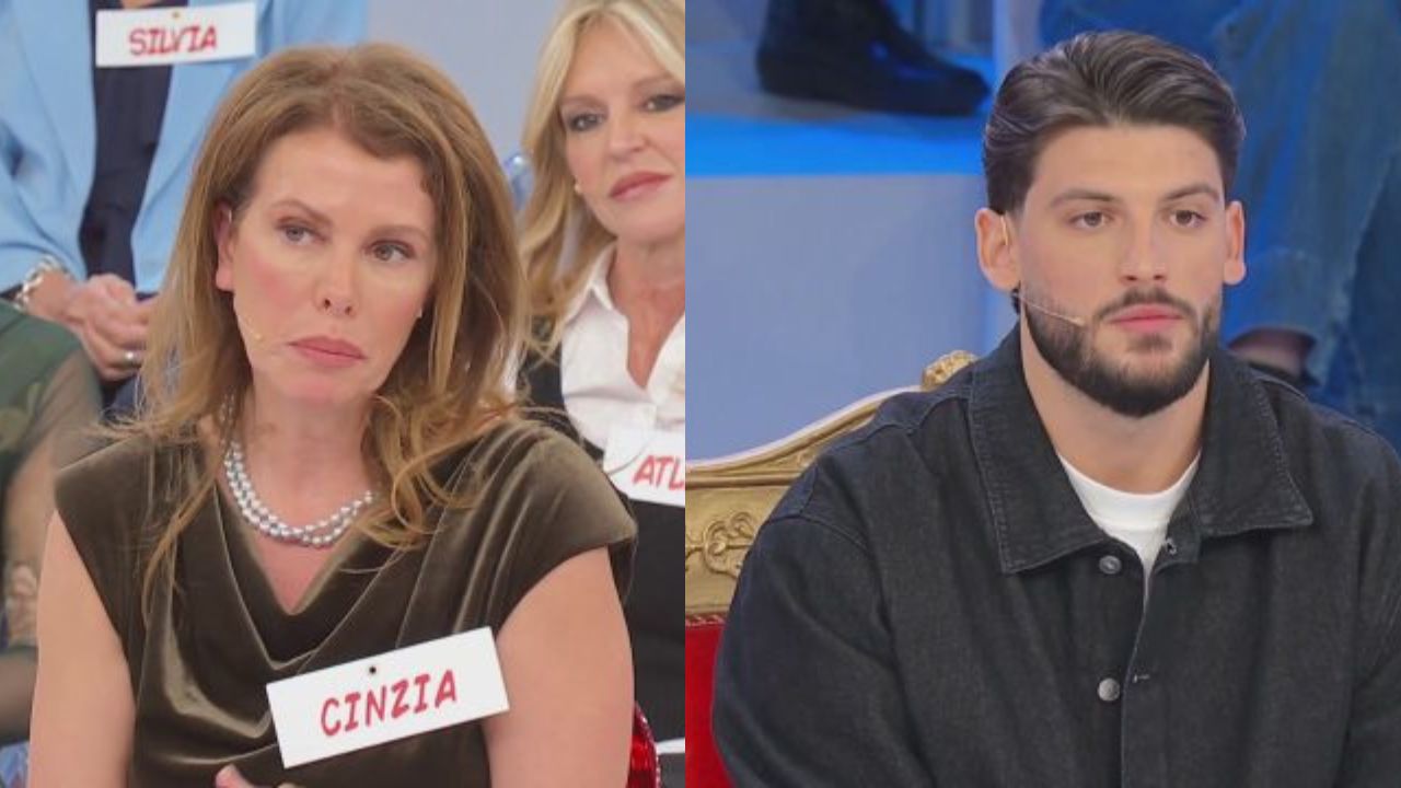 Bufera Cinzia Paolini nella registrazione di Uomini e Donne