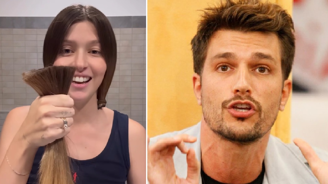 Natalia Paragoni taglia i capelli