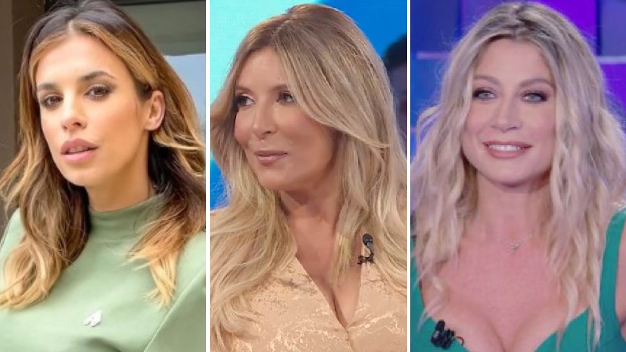 Collage tra Elisabetta Canalis, Selvaggia Lucarelli e Maddalena Corvaglia