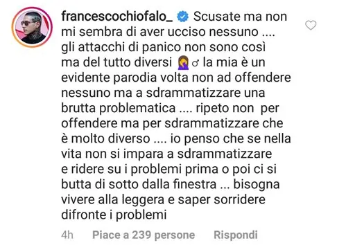 Commento difesa Francesco Chiofalo