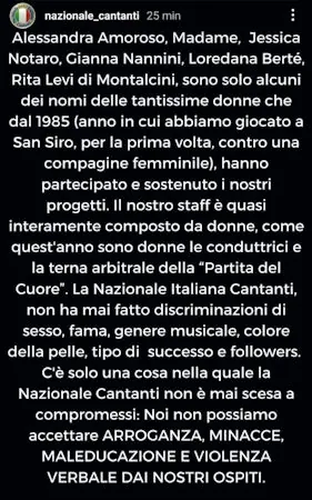nazionale cantanti instagram