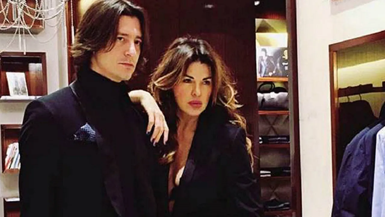 Alba Parietti e Francesco Oppini padre