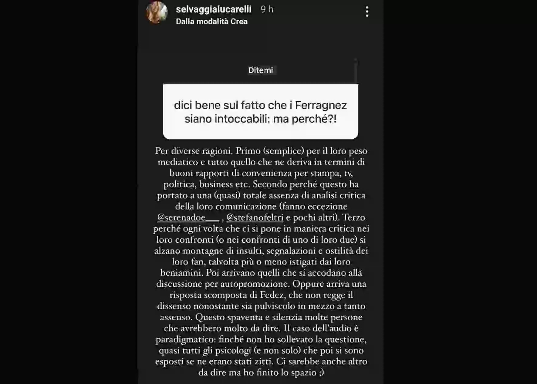 Lucarelli Story The Ferragnez