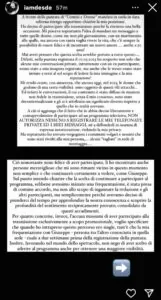 comunicato desdemona dopo uomini e donne