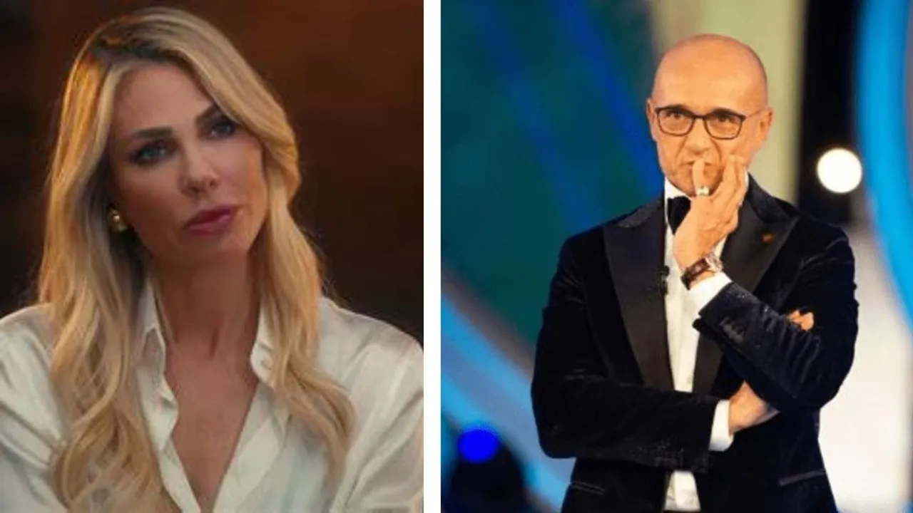 Ilary Blasi collage con Alfonso Signorini