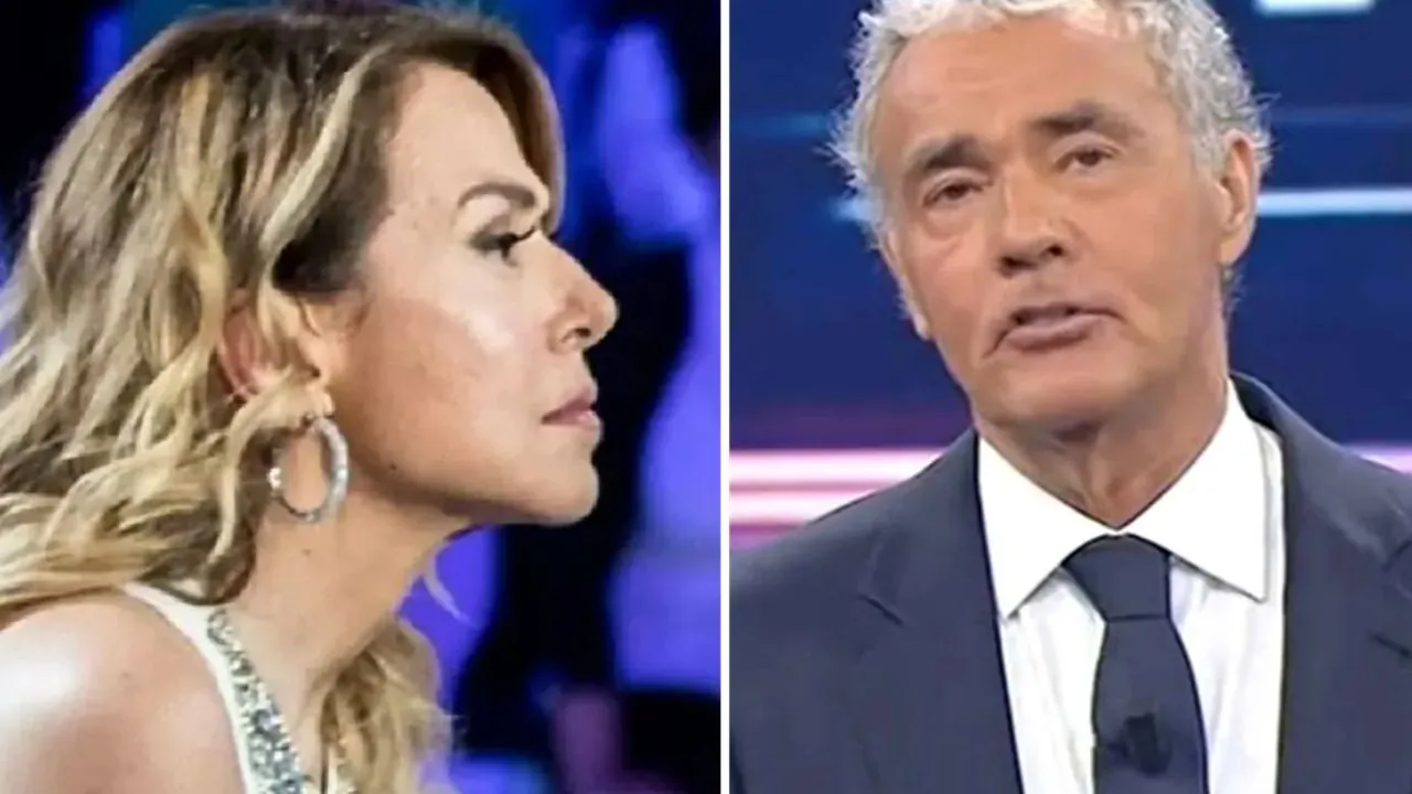 Barbara D'Urso e il collega Massimo Giletti