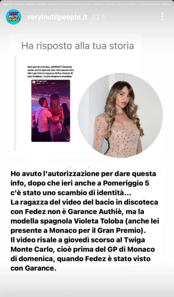 Fedez avvistato con Violeta Toloba