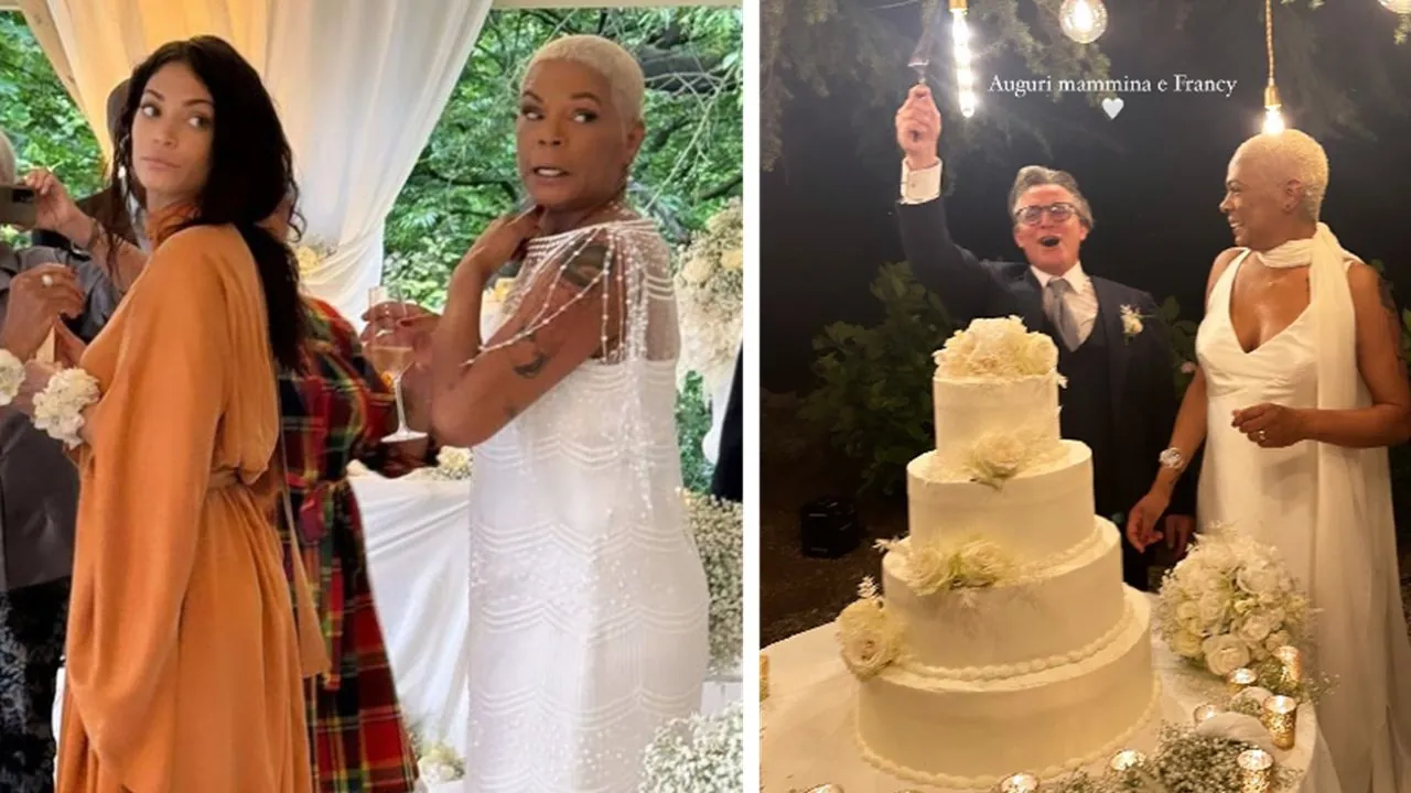 Elodie al matrimonio di sua madre