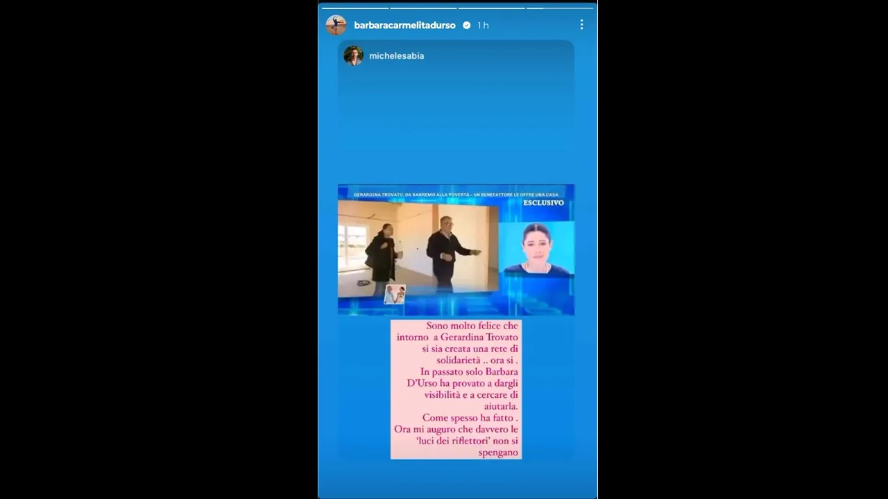 Barbara d'Urso profilo Instagram