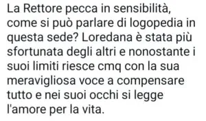 Commento Rettore su Errore