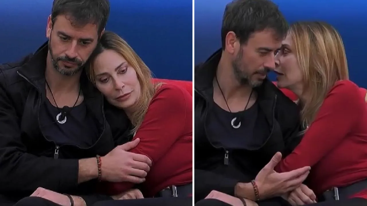 Stefania Orlando e Iago Garcia abbracciati al Grande Fratello