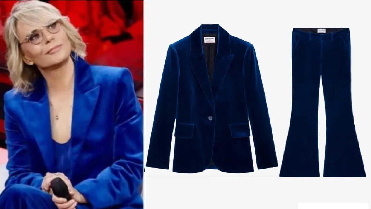 Maria De Filippi blazer in velluto