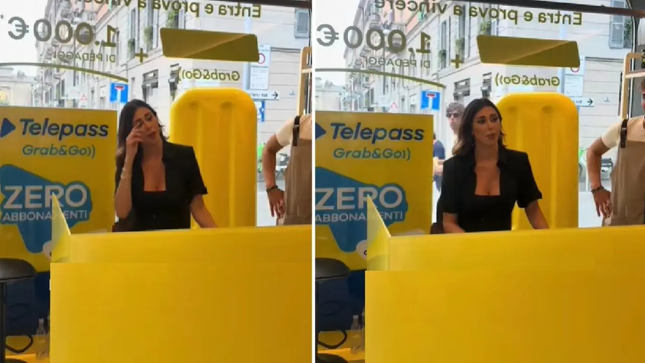 Belen a un evento di Telepass
