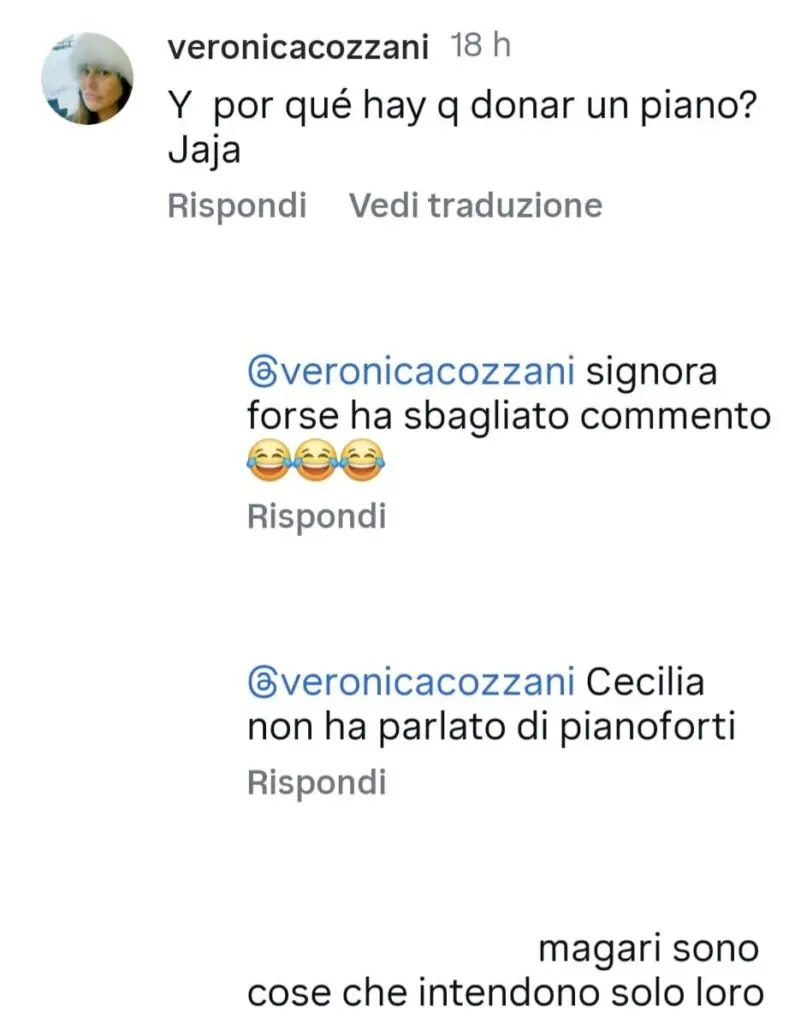 Commento Veronica Cozzani