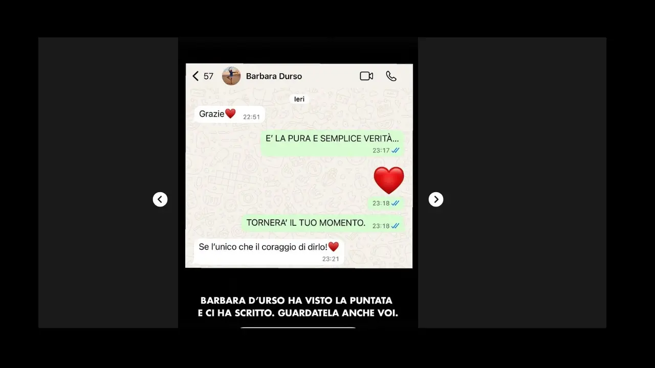 Chat tra Barbara d'Urso e Fabrizio Corona