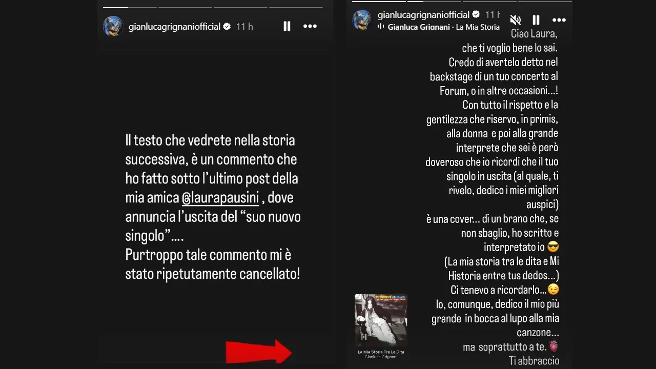 Botta e risposta tra Gianluca Grignani e Laura Pausini