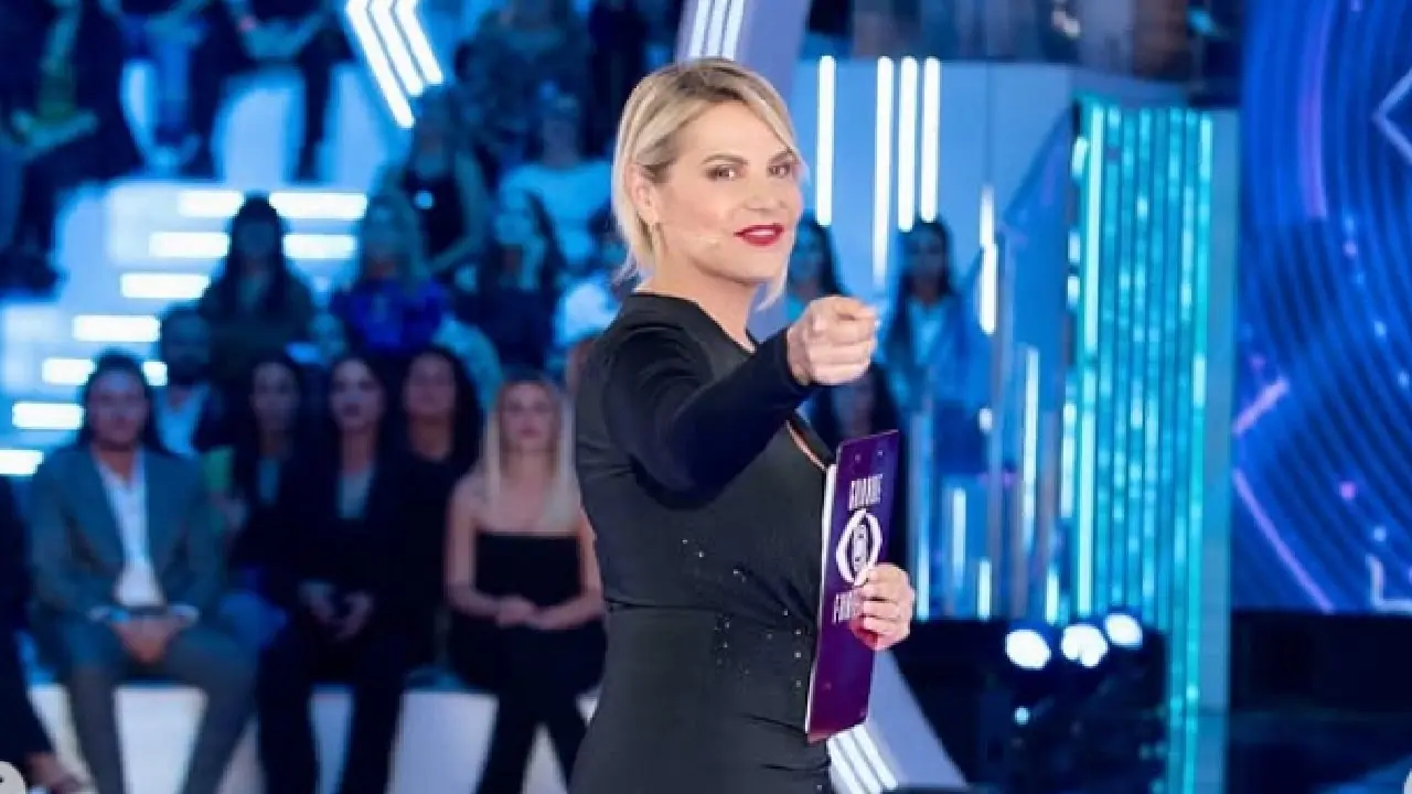 Simona Ventura davanti alla telecamera