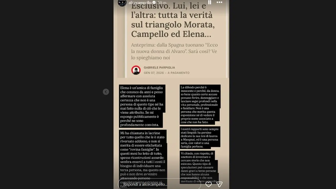 Sfogo di Alice Campello