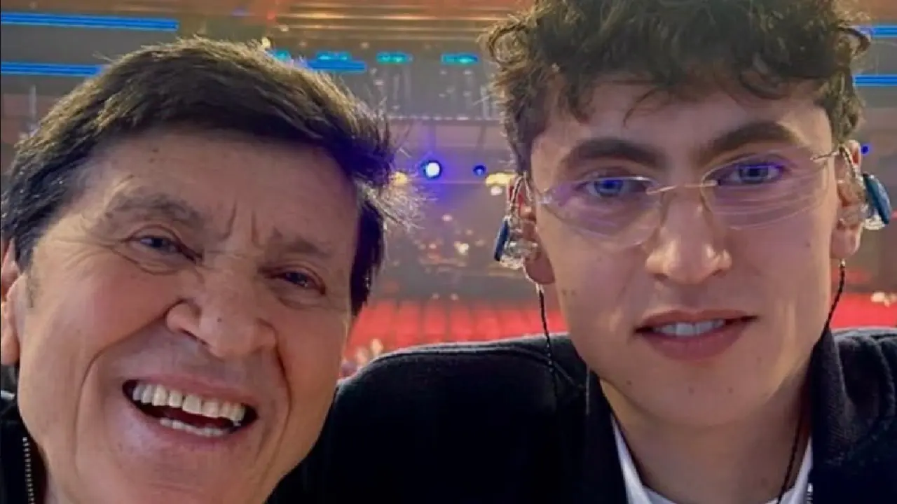Gianni Morandi e il figlio Tredici Pietro