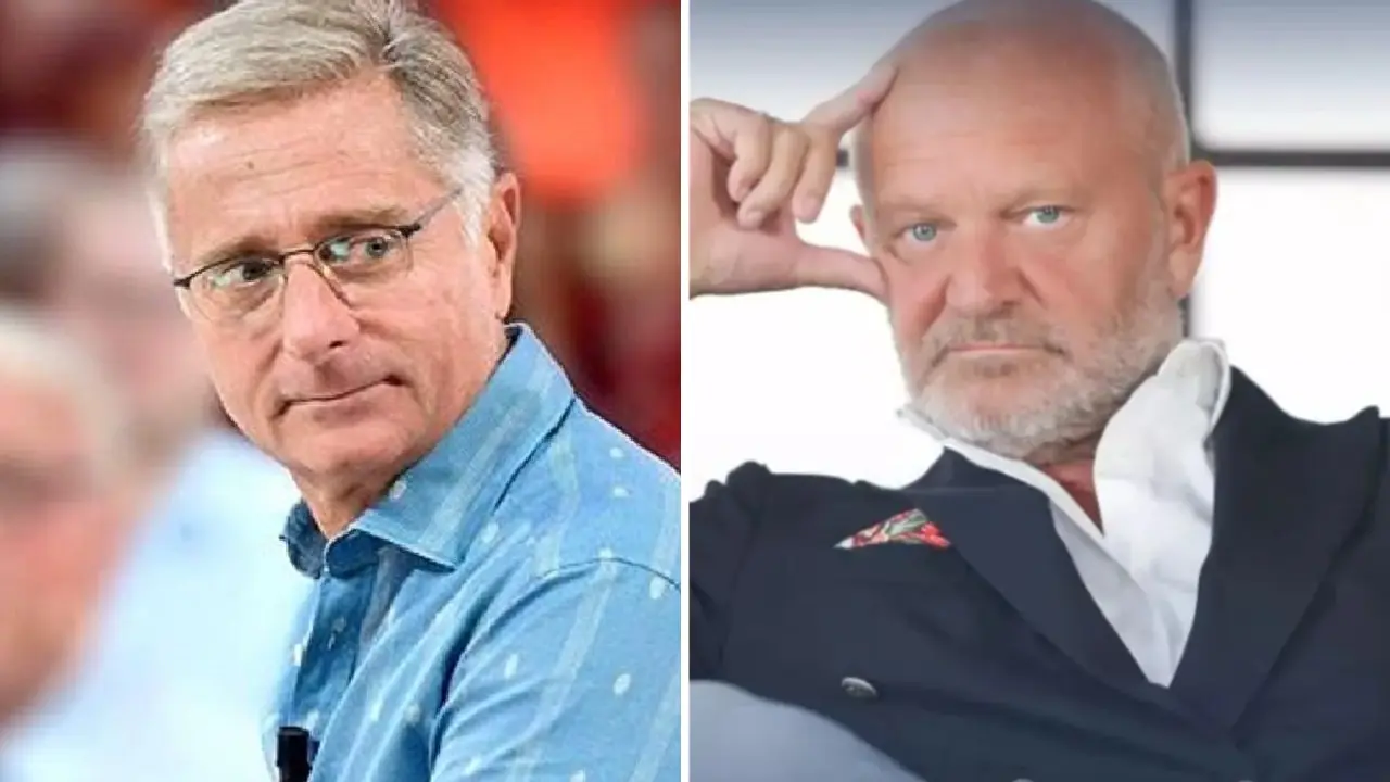 Paolo Bonolis e il comico Andrea Pucci