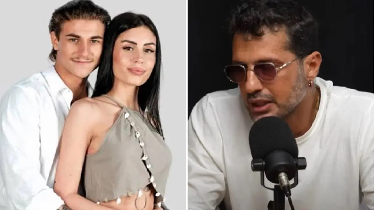 Temptation Island, collage Gabriele, Sara e Fabrizio Corona