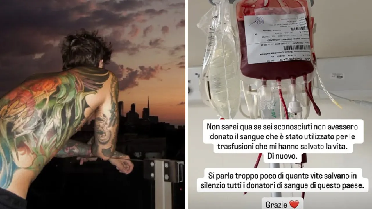 Fedez sul balcone