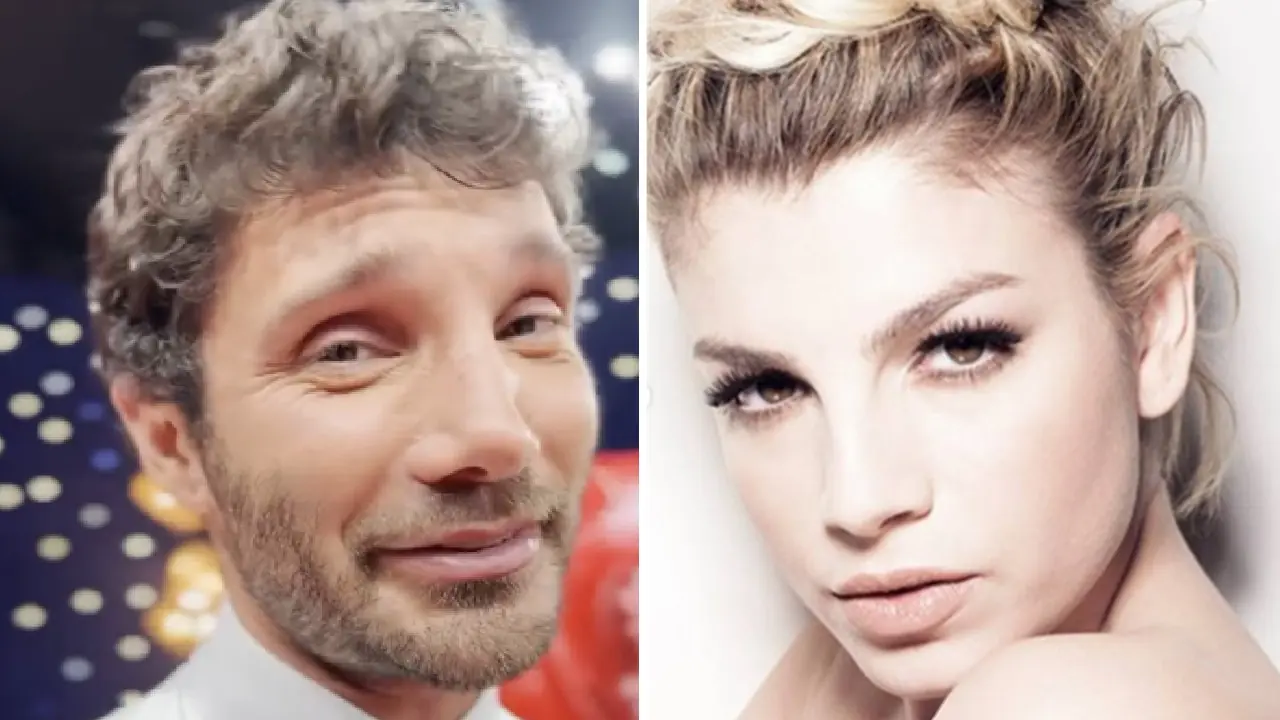 Primi piani di Stefano De Martino ed Emma Marrona