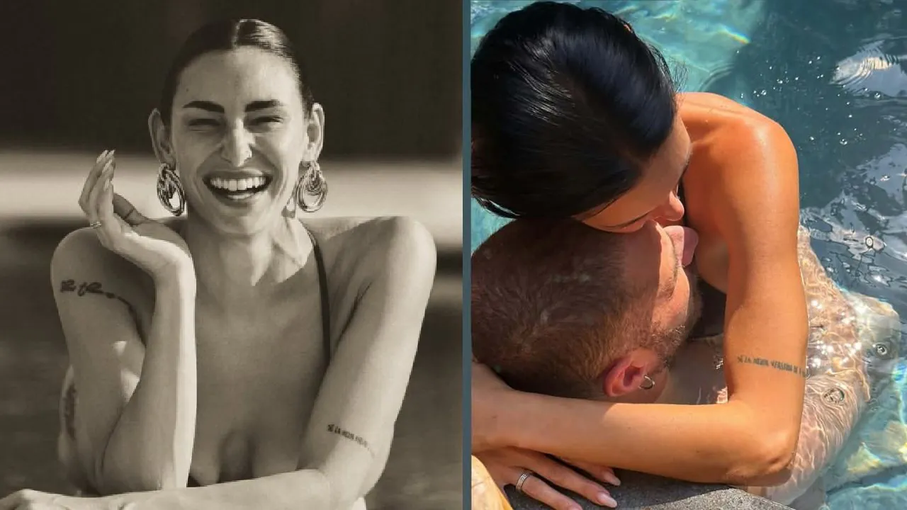 Giulia Pauselli e Osvaldo De Grazia in piscina