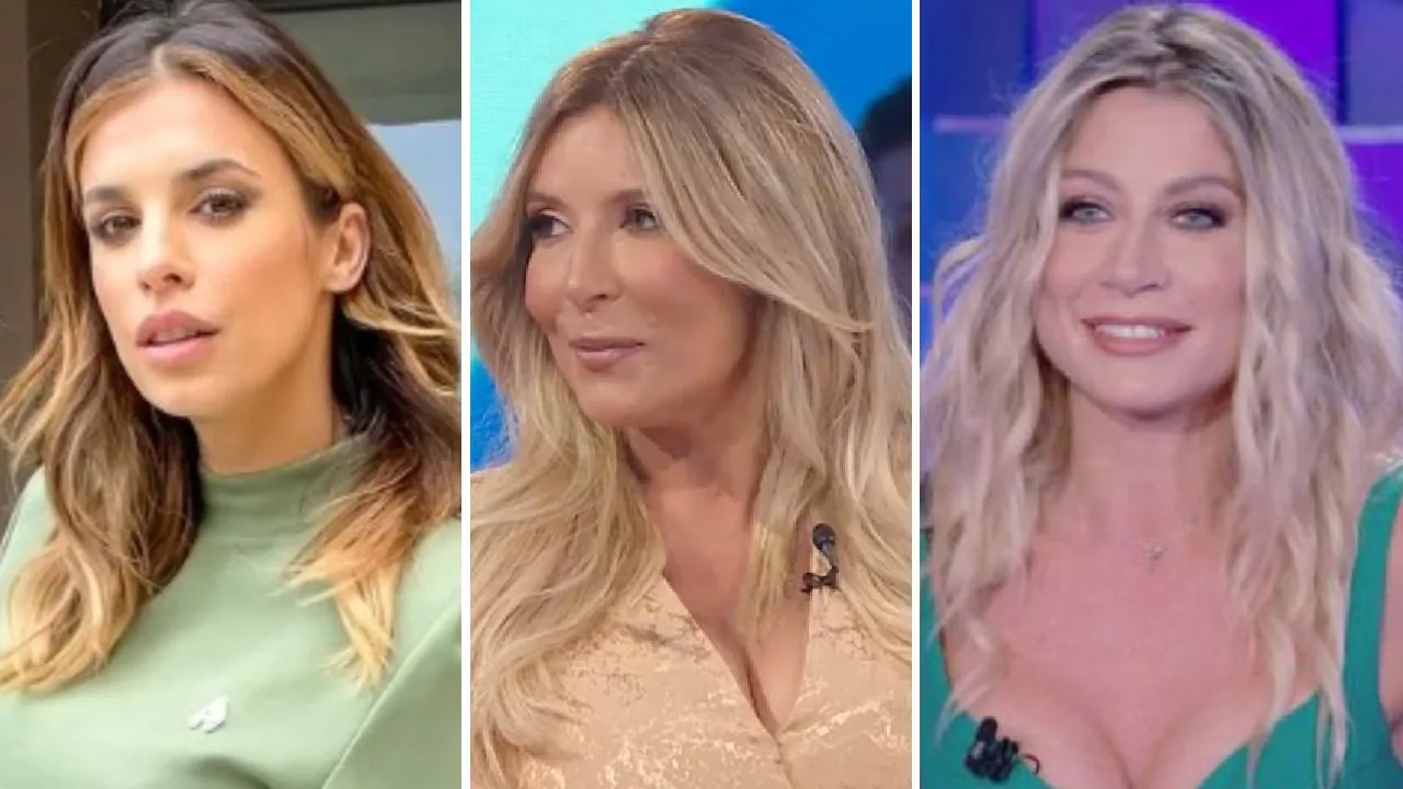 Collage tra Elisabetta Canalis, Selvaggia Lucarelli e Maddalena Corvaglia